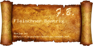 Fleischner Beatrix névjegykártya