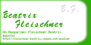 beatrix fleischner business card